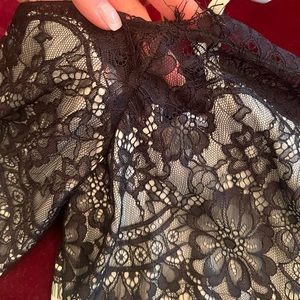 Alice and Olivia silky lace off shoulder sexy top